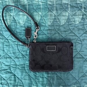 Coach black wristlet